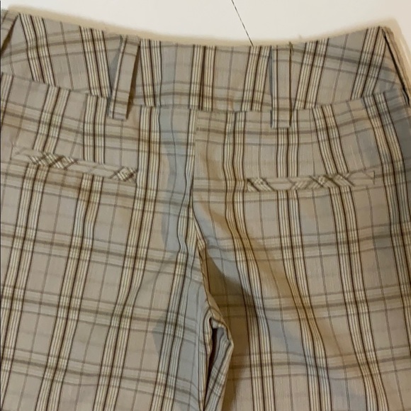 Plaid Cropped Capri Pants Size 5 Khaki - Picture 4 of 8